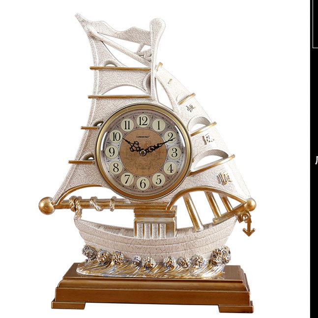 Smooth Sailing Living Room Clock Pastoral Tabletop Clock