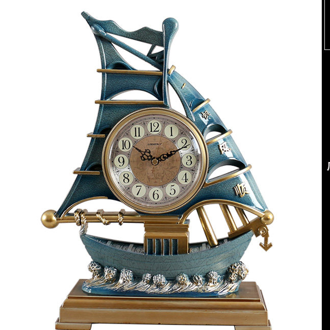 Smooth Sailing Living Room Clock Pastoral Tabletop Clock