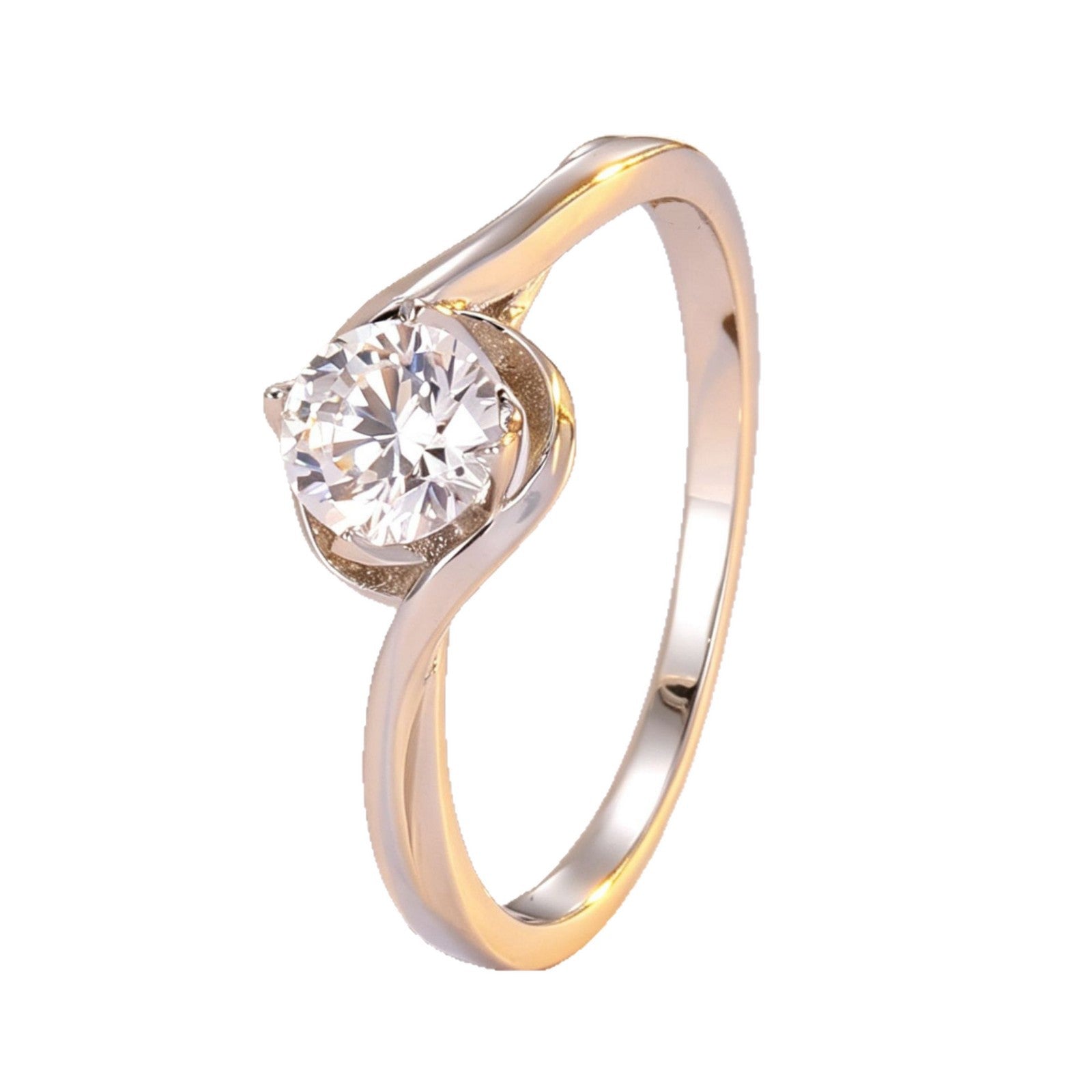 Vortex Single Diamond Twist Arm Ring