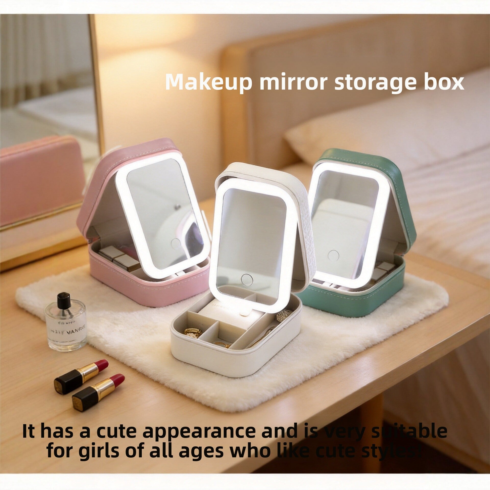 LED Illuminated Makeup Bag with Mirror