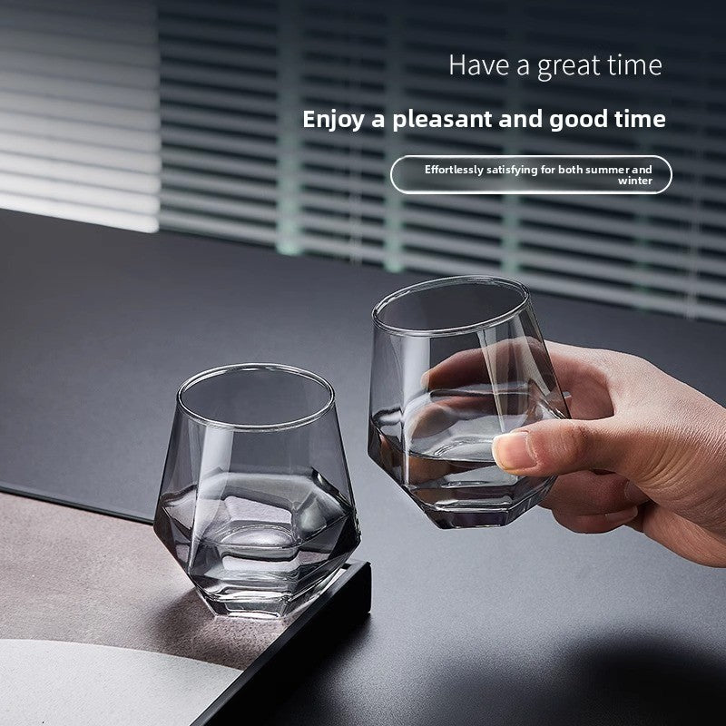Creative Hexagonal Glass Cup for Home Use