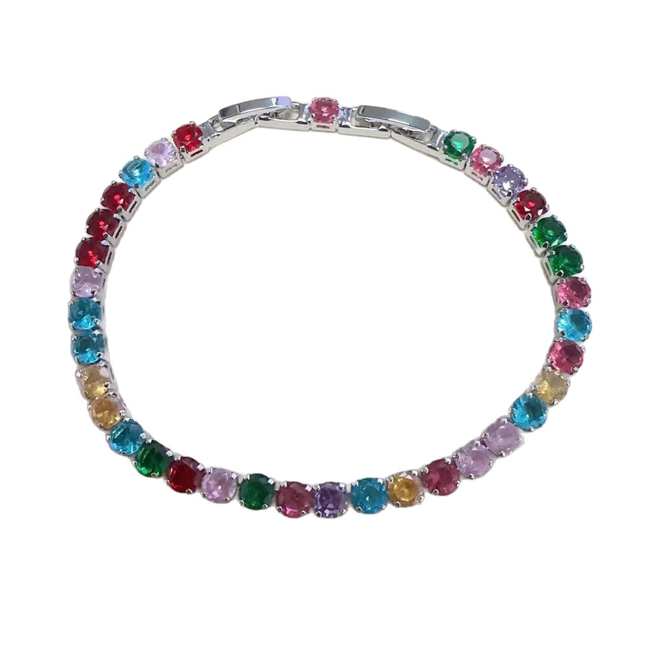 Color Zircon Geometric Bracelet