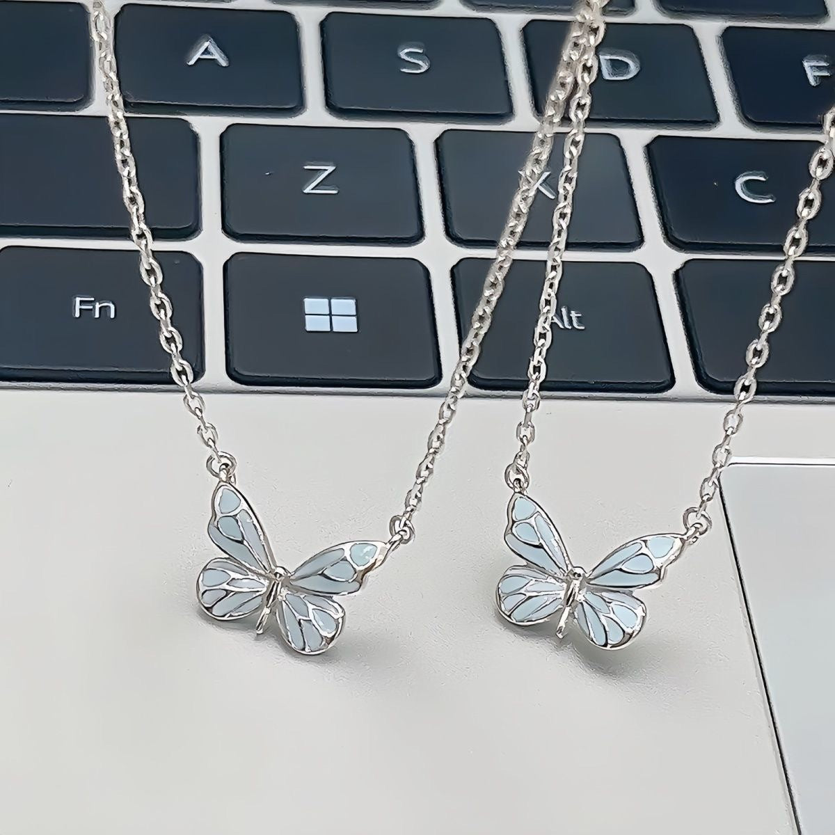 Luminous Butterfly Necklace Bracelet Set