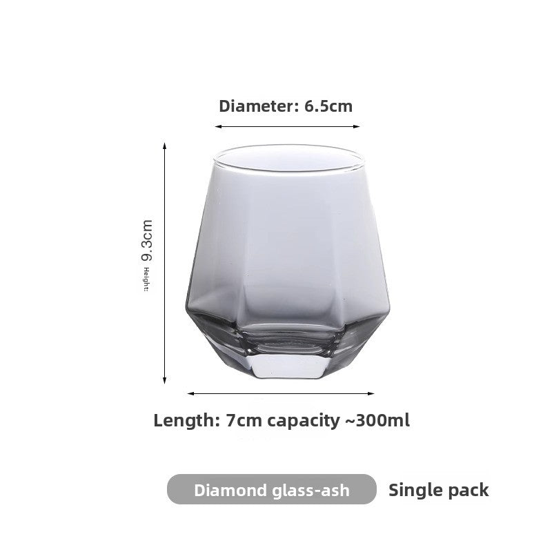 Creative Hexagonal Glass Cup for Home Use