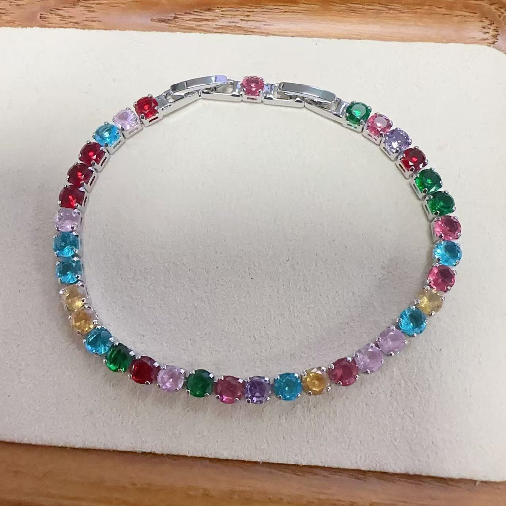 Color Zircon Geometric Bracelet