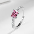 Small Square Sugar Zircon Open Ring