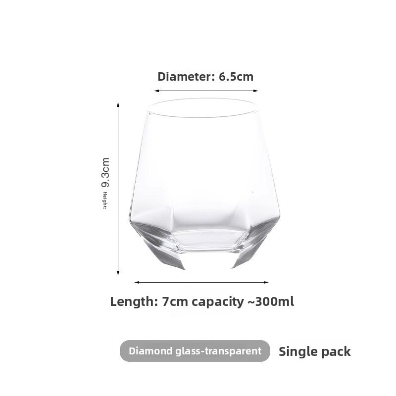 Creative Hexagonal Glass Cup for Home Use