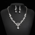 Vintage Floral Bride Necklace and Earring Set