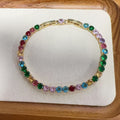Color Zircon Geometric Bracelet