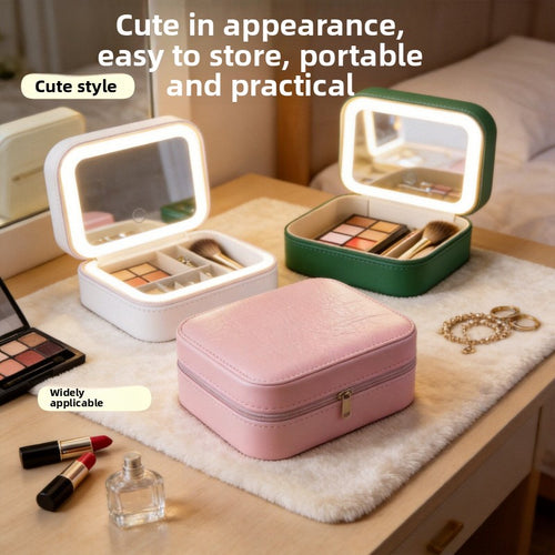 LED Illuminated Makeup Bag with Mirror