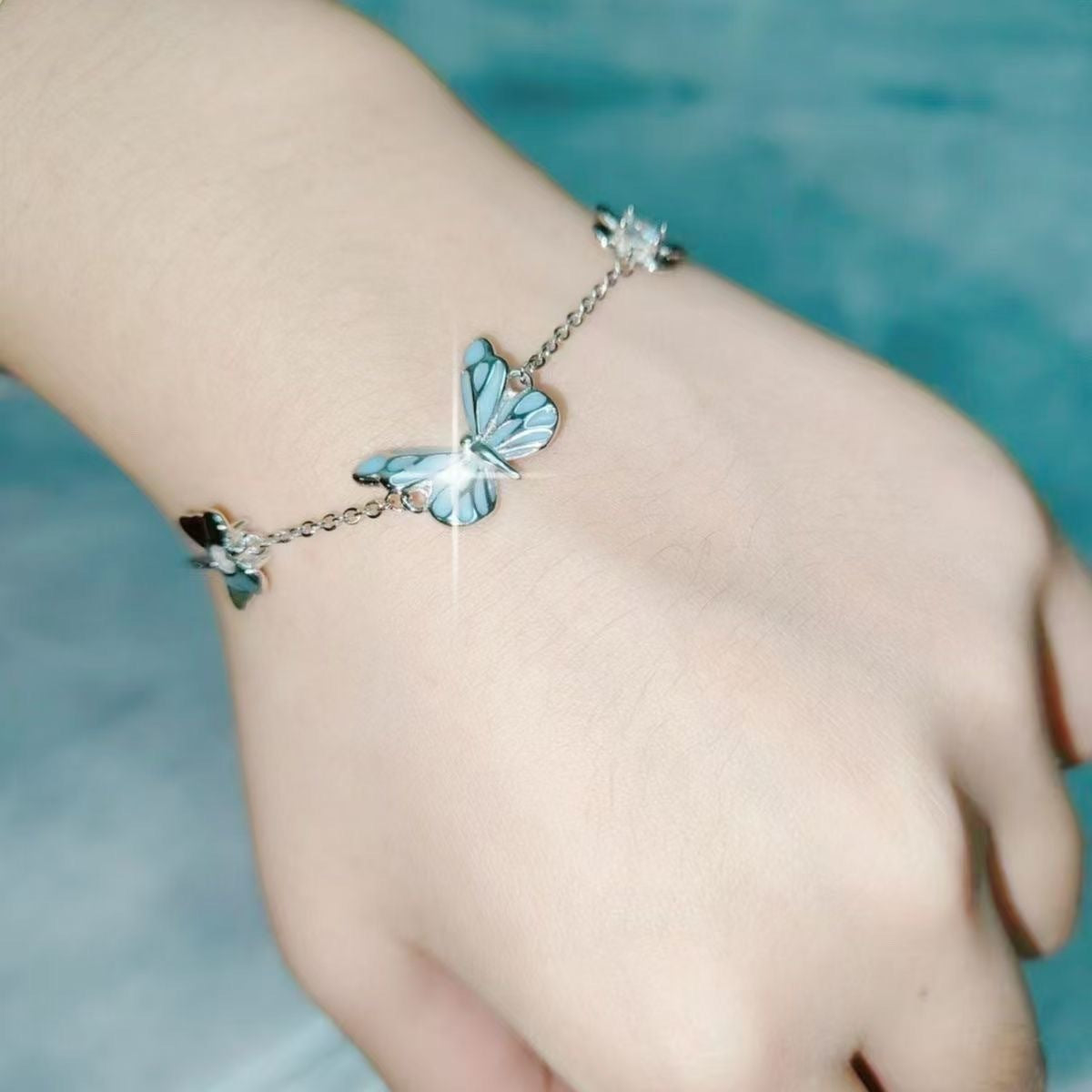 Luminous Butterfly Necklace Bracelet Set