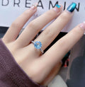 Octagonal Kunzite Inlaid Adjustable Ring