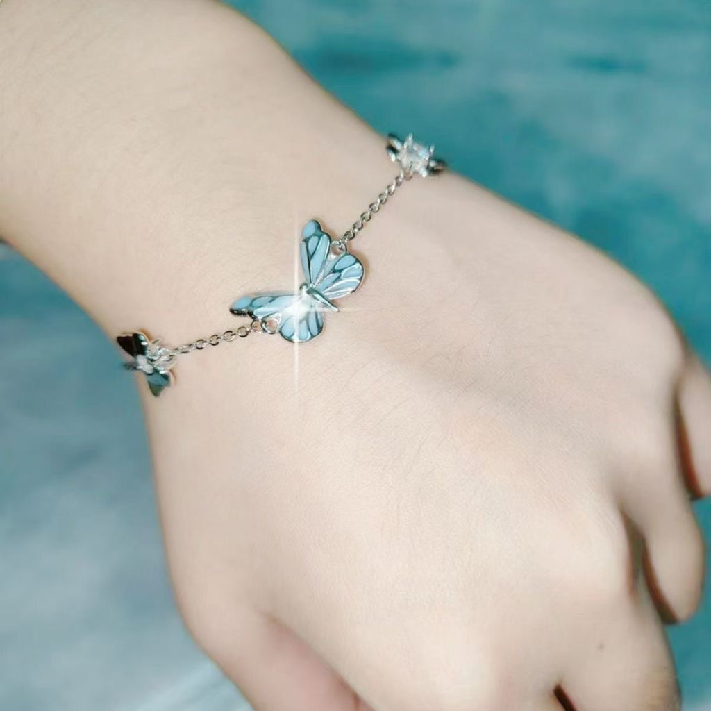 Luminous Butterfly Necklace Bracelet Set
