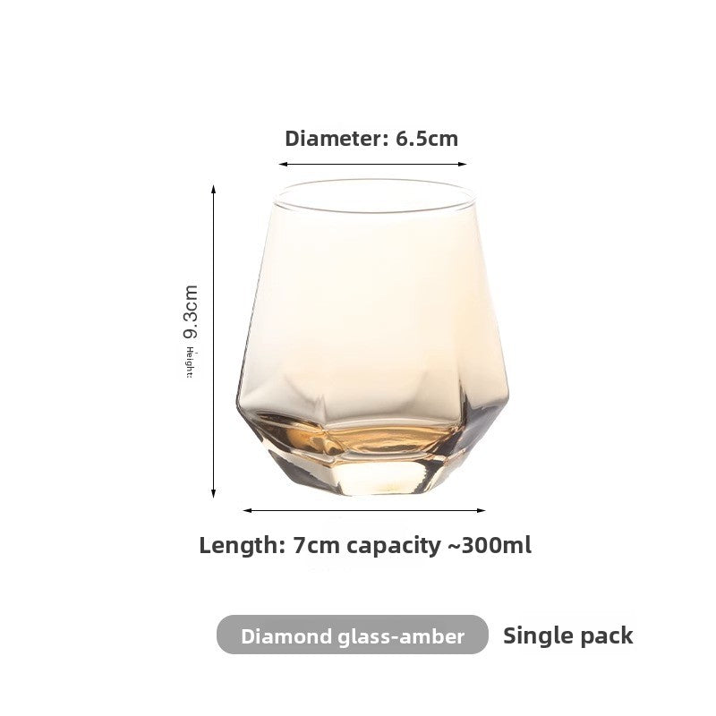 Creative Hexagonal Glass Cup for Home Use