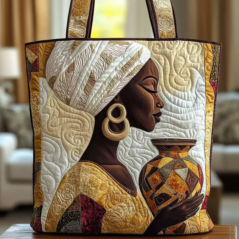 Digital Printed Quilted Tote Bag for Commuting and Casual Use